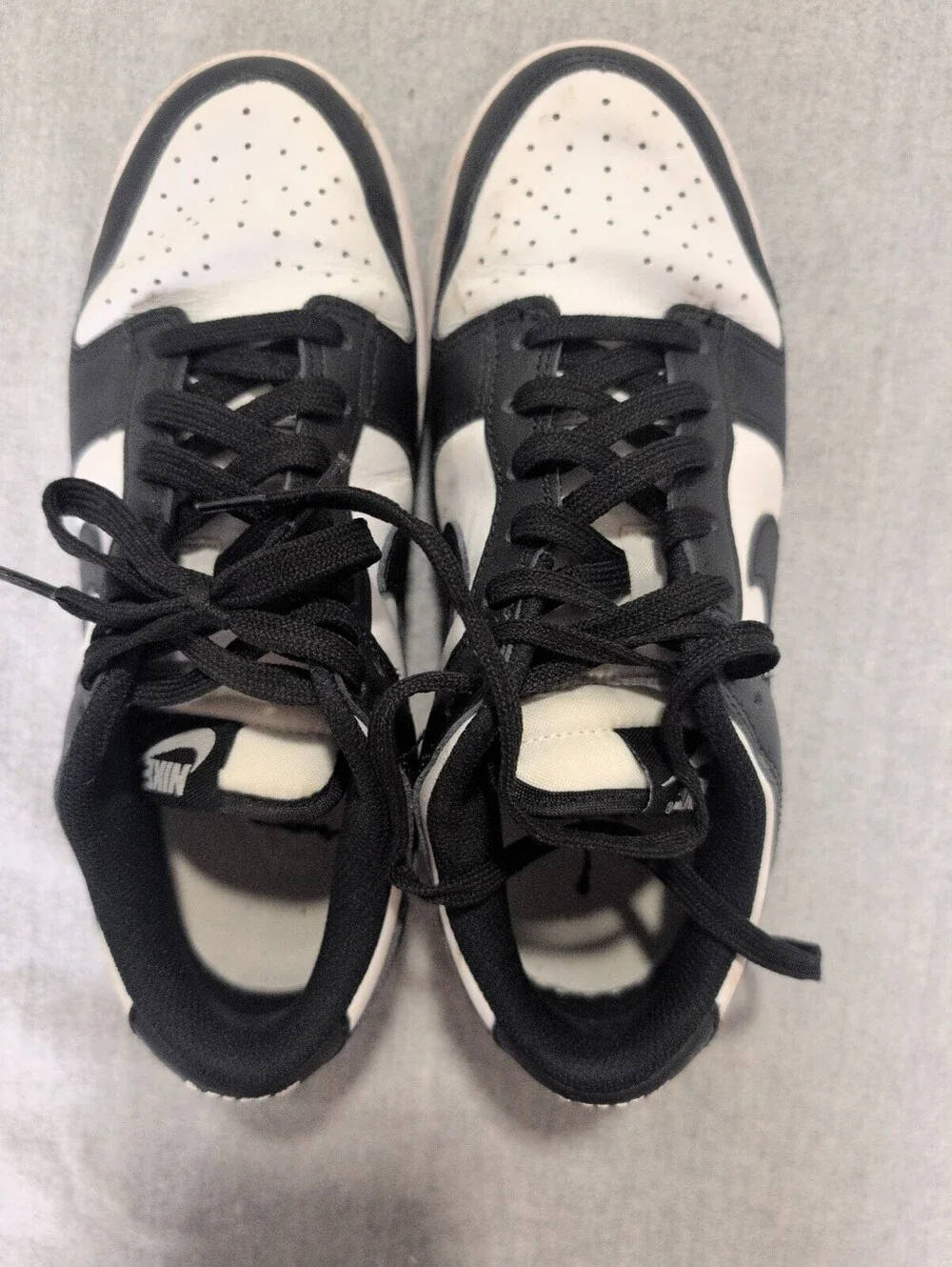 Nike Dunk Low black white sneakers size 7 sporty